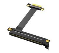 ZEPFJHE 25 cm PCIE3.0 X16 a 1 x Cable elevador PCIExpress PCIE X16 extensor de codo en ángulo recto GPU Cable extensor
