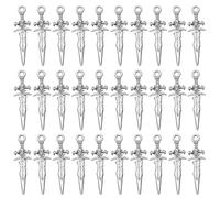 ZEPFJHE 30 dijes de espadas pequeñas de aleación de metal, accesorios para hacer joyas y accesorios hechos a mano, talla única, como se describe, como se describe
