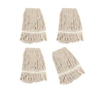 ZEPFJHE 4 almohadillas de repuesto para fregona industrial, hilo de algodón, seguro para suelos de madera dura, suministros de limpieza, almohadillas de hilo de algodón comerciales