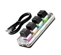 ZEPFJHE 4 teclados pequeños personalizables, programables, teclado de oficina, se conecta sin problemas, amplia compatibilidad, edición de juegos, teclados de acceso directo