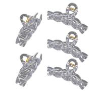 ZEPFJHE 5 horquillas transparentes para el pelo para mujeres y niñas, con dientes fuertes de sujeción de plátano, pinzas para el pelo, pinzas de mandíbula para mujeres, niñas y adolescentes