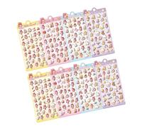 ZEPFJHE 8 hojas de calcomanías seguras en relieve, fáciles de aplicar y quitar, calcomanías de animales de dibujos animados para niños, botella de agua, decoración de papelería, calcomanías de