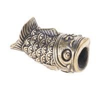 ZEPFJHE Abalorios de cuerda de paracaídas de latón con forma de peces, herramienta al aire libre, colgantes decorativos para entusiastas del camping, cuentas de supervivencia, talla única, como se