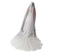 ZEPFJHE Accesorio Nupcial Aireado Tela Ligera Y Transparente Integración De Peine Seguro Tocado De Boda Clásico Accesorio Nupcial Ligero Y Cómodo