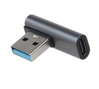 ZEPFJHE Adaptador USB C a USB de 90 grados a conector convertidor USB para laptop de sincronización de datos de 10 Gbps