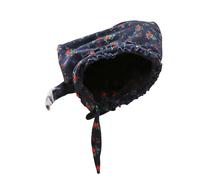ZEPFJHE Adorables orejeras de forro polar floral para mujeres y niñas, gorro cálido para invierno, cómodo, lavable a máquina, listo para exteriores, gorro para niñas, D, Talla única