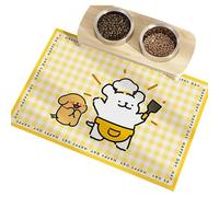 ZEPFJHE Alfombrilla de alimentación impermeable para mascotas, para perros, gatos, superficies antideslizantes de PVC, fácil de usar, para uso en interiores y exteriores