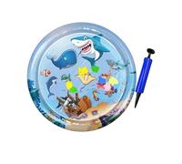 ZEPFJHE Alfombrilla inflable de refrigeración para gatos con diseños marinos, promueve el juego activo, impermeable, para entretenimiento de mascotas, cama inflable impermeable para perros y gatos