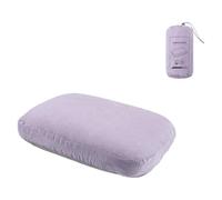 ZEPFJHE Almohada de espuma viscoelástica de rebote lento para el cuello para alineación de la columna vertebral, reduce la presión de la cabeza, plegable, para actividades al aire libre, almohada de
