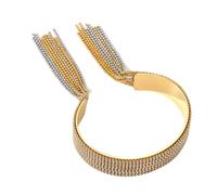 ZEPFJHE Anillos resistentes con borlas ajustables con revestimiento de oro de 18 quilates antideslustre para uso nocturno, fiestas, reuniones, cadena sofisticada, talla única, como se describe, como