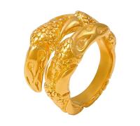 ZEPFJHE Anillos trenzados de serpiente con textura martillada, anillos juveniles con tamaño ajustable, elegante accesorio de dedo para negocios, casual, talla única, como se describe, como se describe