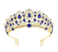 ZEPFJHE Aro para el pelo de niña, coronas brillantes, para cumpleaños, accesorios para fotos, accesorio para disfraz elegante, tocado de celebración