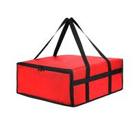 ZEPFJHE Bolsa aislante con asa, impermeable, tela no tejida, para entrega de pizzas, calentador de alimentos portátil para picnics al aire libre, calentador de alimentos portátil, Red, Talla única
