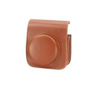 ZEPFJHE Bolsa de almacenamiento de piel sintética con correa ajustable para cámara, resistente a los arañazos para cámaras deportivas, Brown, Juego de equipaje