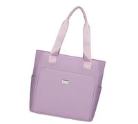 ZEPFJHE Bolsa de hombro Oxford ligera, resistente al agua, con múltiples compartimentos, diseño ergonómico para viajes y uso diario, bolsa de hombro de viaje casual de múltiples capas, Purple, One