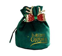 ZEPFJHE Bolsa de tela de Navidad con cinta de corbata, de mano, para niños, festivales, caramelos, galletas, embalaje