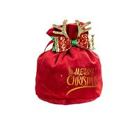 ZEPFJHE Bolsa de tela de Navidad con cinta de corbata, de mano, para niños, festivales, caramelos, galletas, embalaje