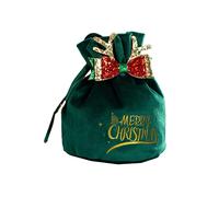 ZEPFJHE Bolsa de tela de Navidad con cinta de corbata, de mano, para niños, festivales, caramelos, galletas, embalaje