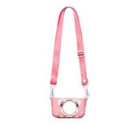 ZEPFJHE Bolsa portátil para cámara de niños, ajustable, antivibración, para niños, funda protectora de silicona, Pink, Dog, Juego de equipaje
