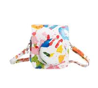 ZEPFJHE Bolsa portátil para cámara, pequeña funda para cámara, bolsa de hombro colorida de piel sintética con patrón de moda para Mini12, Estampado de palmeras Watercolo, Juego de equipaje