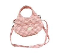 ZEPFJHE Bolso cruzado acolchado para mujer, ligero, con correa extraíble, multibolsillos, para uso diario, a la moda, con temática de amor, Carne en polvo, One Size