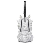 ZEPFJHE Bolso cruzado con patrón de criatura mítica, diseño ligero de PVC, 2 vías, interior espacioso para uso diario y nocturno, práctico bolso, White