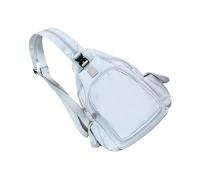 ZEPFJHE Bolso cruzado ergonómico con correa ajustable para mujer, mochila de nailon, uso casual, diseño de almacenamiento compacto, bolso de hombro para mujer, gris/azul, One Size