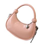ZEPFJHE Bolso de hombro para mujer, elegante bolso de mano para axilas, con hebilla y cinturón, decoración para uso diario, café