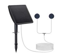 ZEPFJHE Bombas de aire solares compactas para peceras, operaciones de doble salida para mascotas, energía solar, acuario, aire