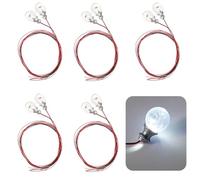 ZEPFJHE Bombillas LED a escala para arquitectura, 1 75, color blanco | Juego de 10 bombillas LED en miniatura para muebles de casa de muñecas y lámpara de iluminación de escena en miniatura
