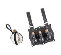 ZEPFJHE Botella de corcho extraíble para guardar líquidos, vino o perfumes, accesorio decorativo de brujas de Halloween con correa de poliuretano