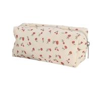 ZEPFJHE Bows - Estuche para lápices de gran capacidad, bolsas de maquillaje, bolígrafos estéticos para el regreso a clases, bolsa de maquillaje con lazos, gran capacidad, Flores pequeñas