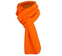 ZEPFJHE Bufanda de forro polar cálida de moda, suave, ligera, color sólido, para otoño e invierno, para mujeres, hombres, niñas y niños, Naranja Fluorescente, M