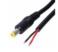 ZEPFJHE Cable de alimentación de 5,5 mm x 2,5 mm, enchufe macho a cable desnudo, cable de alimentación de extremo abierto, cable de reparación, 18 AWG estañado