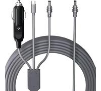 ZEPFJHE Cable de carga eficiente 3 en 1 para antena parabólica pequeña con conexión USB C y CC 12 V, solución de cable de extensión de 100 W