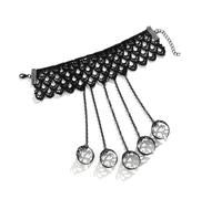 ZEPFJHE Cadena punk con borlas y arnés de mano punk gotik para Halloween, joyería de Halloween, cadena de muñeca, arnés gótico