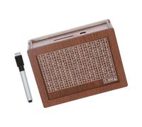 ZEPFJHE Caja de ahorros de madera tradicional con panel de contador de libras transparentes y detalles de planificación de cálculo de dinero para el hogar, tarro de reservas de libras británicas