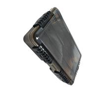 ZEPFJHE Caja de almacenamiento para señuelos, impermeable, con divisor ajustable, caja de aparejos de pesca, bandeja de almacenamiento transparente, separador de cebos, bandeja organizadora de