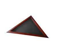 ZEPFJHE Caja de bandera de madera para enmarcar banderas conmemorativas y de jubilación con cubierta de vidrio transparente, cubierta de bandera triangular de madera