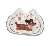 ZEPFJHE Caja De Lápiz Bordado Perros 18x11cm Bolsas Grandes Viaje Almacenamiento Cosmético para Estudiantes Mujeres Almacenamiento Estudiantes