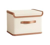 ZEPFJHE Caja organizadora de tela Oxford con funda para ropa de temporada, mantas, almacenamiento para el hogar, ahorro de espacio, plegable, caja de almacenamiento