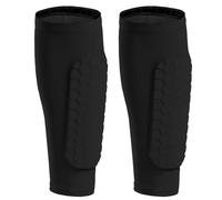 ZEPFJHE Calcetines de compresión para pantorrillas, para hombres y mujeres, para correr, ciclismo, deportes, polainas, protectores de espinillas, Negro, M