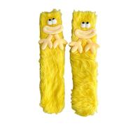 ZEPFJHE Calcetines mullidos para mujer, diseño de dibujos animados, suaves, acogedores, cálidos, para el hogar, invierno, cálidos, para regalo, Big Hand Series Yell, Talla única