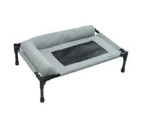 ZEPFJHE Cama elevada para mascotas con almohada, diseño resistente a las mordidas, transpirable, lavable, para perros, hamaca para uso en interiores y exteriores, con funda extraíble y lavable