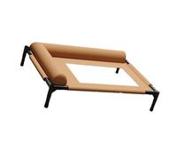 ZEPFJHE Cama elevada para mascotas con almohada, diseño resistente a las mordidas, transpirable, lavable, para perros, hamaca para uso en interiores y exteriores, con funda extraíble y lavable