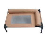 ZEPFJHE Cama elevada para perros con red transpirable y almohada, diseño resistente a las mordidas, cuna lavable para perros pequeños a medianos