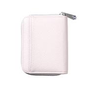 ZEPFJHE Cartera de color sólido con tarjetero, elegante funda corta de piel sintética para monedas pequeñas para cambio diario de piel sintética, carteras portátiles para mujer, White, Mass Beauty