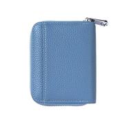 ZEPFJHE Cartera de color sólido con tarjetero, elegante funda corta de piel sintética para monedas pequeñas para cambio diario de piel sintética, carteras portátiles para mujer, Blue, Mass Beauty