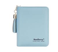 ZEPFJHE Cartera para mujer, tarjetero, monedero, piel sintética, bolsillo portátil, tarjetas de viaje, Blue