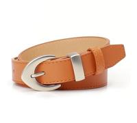 ZEPFJHE Cinturón clásico para mujer, 104 cm de longitud, correa de piel sintética, decoración para uso diario, accesorio de moda, hebillas, e, Talla única